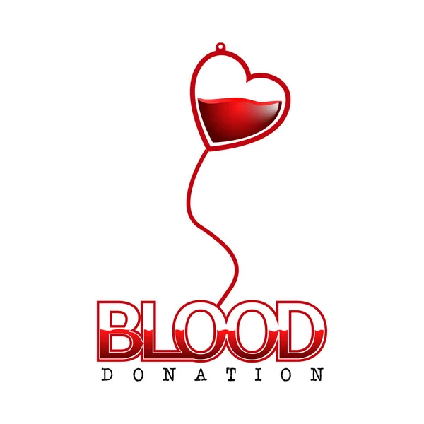 Ilustración de donación de sangre — Vector de stock