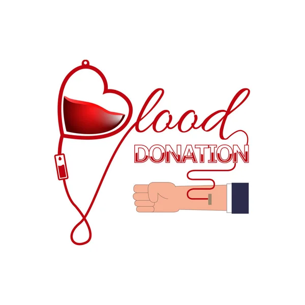 Ilustración de donación de sangre — Vector de stock