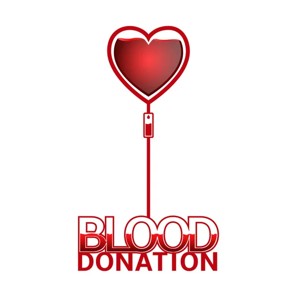 Ilustración de donación de sangre — Vector de stock