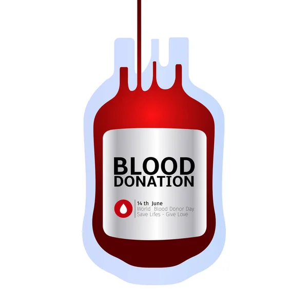 Ilustrace darování krve — Stockový vektor
