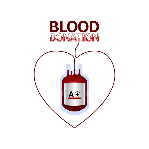Ilustración de donación de sangre — Vector de stock