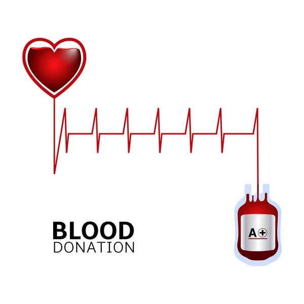 Ilustrasi donasi darah - Stok Vektor