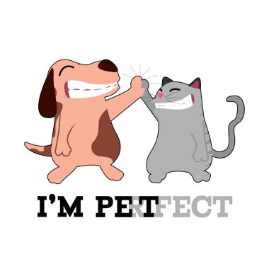 Hayvan sevgi illüstrasyon