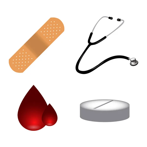 Reihe medizinischer Symbole — Stockvektor