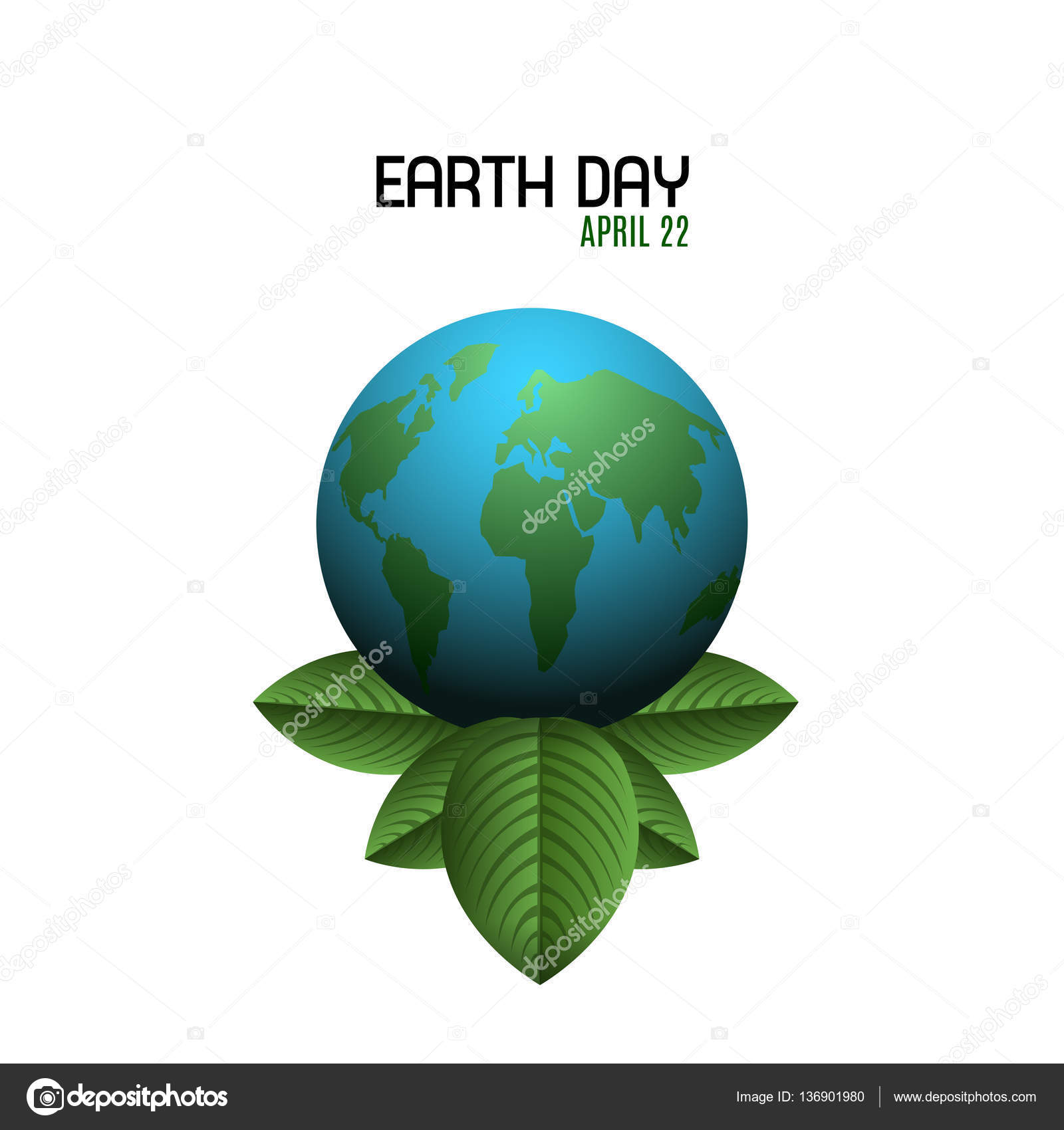 Earth day illustration Stock Vector Image by ©LAUDiseno #136901980