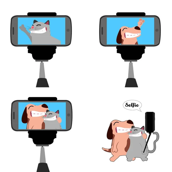 Selfie conceptual illustration — Stock Vector
