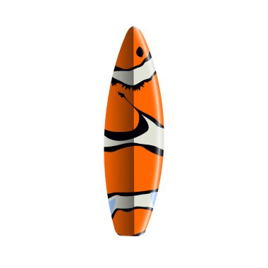 İzole Surfboard illüstrasyon