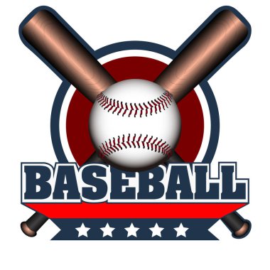 İzole beyzbol amblemi