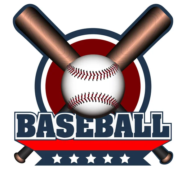 Emblema di baseball isolato — Vettoriale Stock