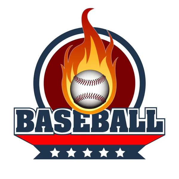 Emblème isolé de baseball — Image vectorielle