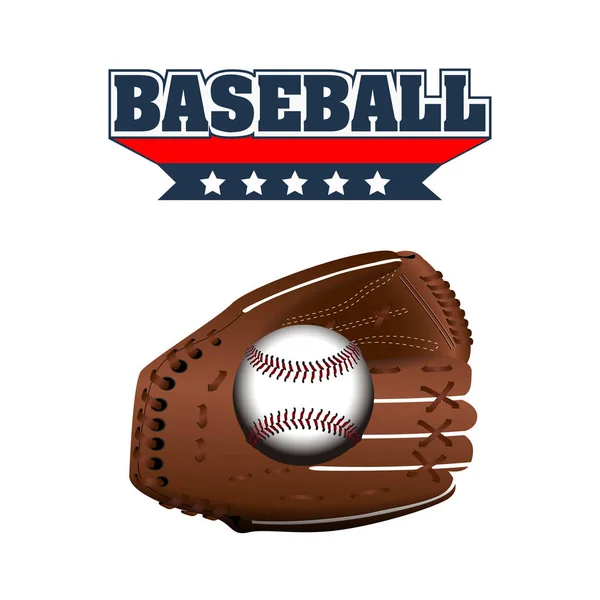 Emblema de béisbol aislado — Vector de stock