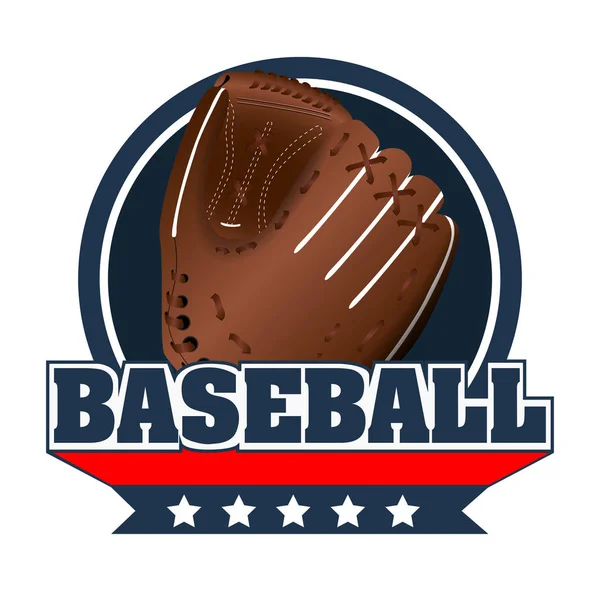 Emblema di baseball isolato — Vettoriale Stock