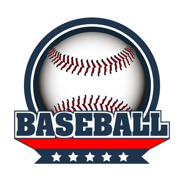 Emblema di baseball isolato — Vettoriale Stock