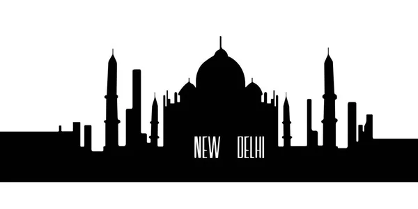 Silueta aislada de Nueva Delhi — Vector de stock