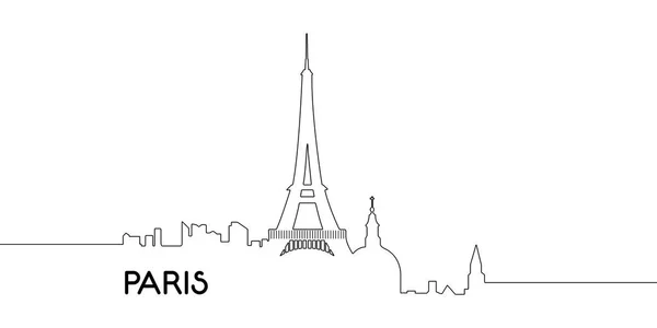 Delineamento isolado de Paris — Vetor de Stock