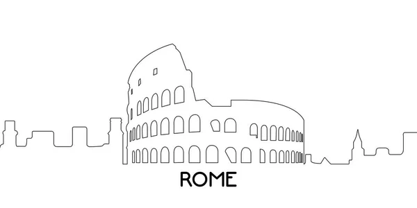 Geïsoleerde overzicht van Rome — Stockvector