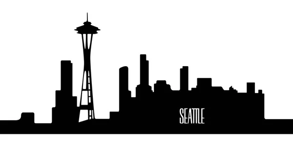 Sziluettjét elszigetelt Seattle — Stock Vector