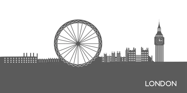 伦敦独立城市景观 — 图库矢量图片