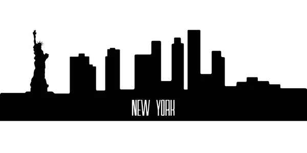 Izolované siluetou New Yorku — Stockový vektor