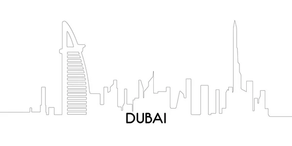 Isolated outline of Dubai — Stock Vector