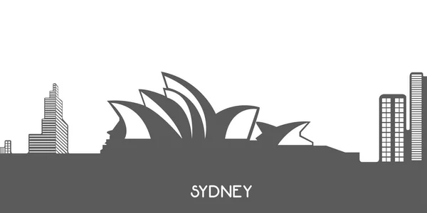 Paysage urbain isolé de Sydney — Image vectorielle