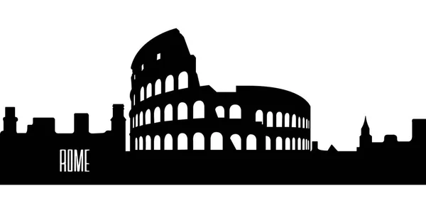 Geïsoleerde silhouet van Rome — Stockvector