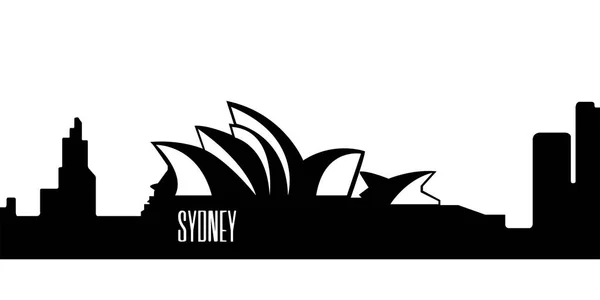 Silhouette isolata di Sydney — Vettoriale Stock