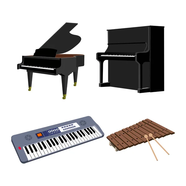 Set von Musikinstrumenten — Stockvektor