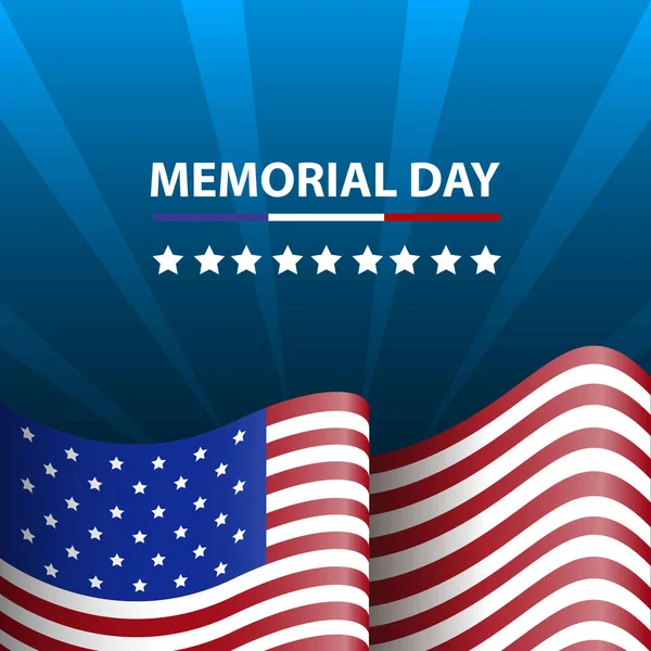 Memorial day illustration — Stock Vector