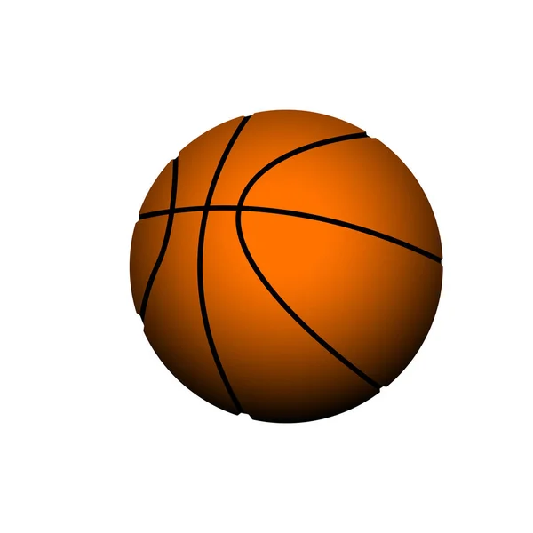 Balón de baloncesto aislado — Vector de stock