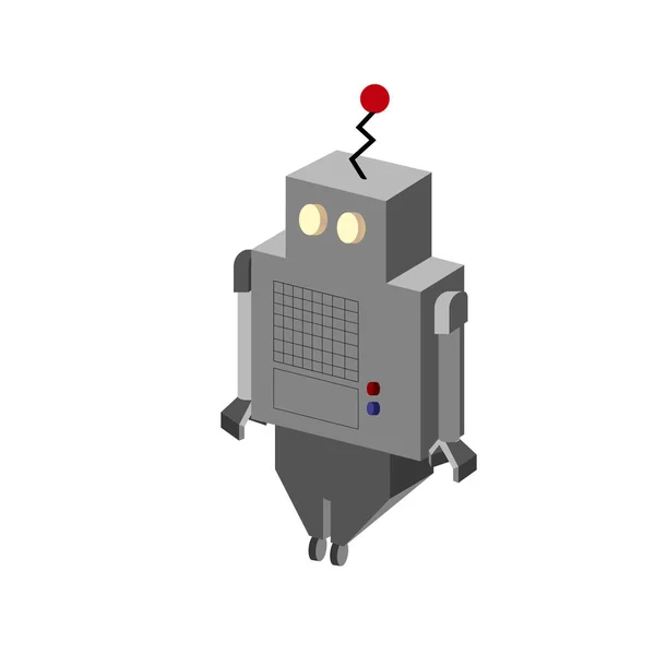 Robot aislado juguete — Vector de stock