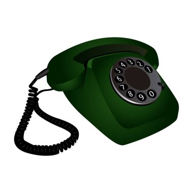 İzole retro telefon