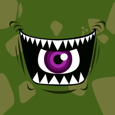 İzole sevimli canavar