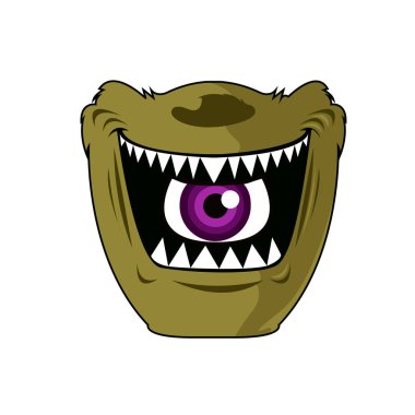 İzole sevimli canavar