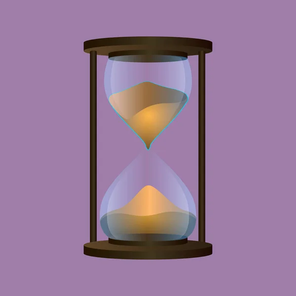 Horloge isolée en sable — Image vectorielle