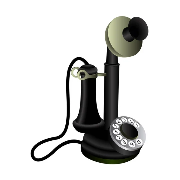 Téléphone rétro isolé — Image vectorielle