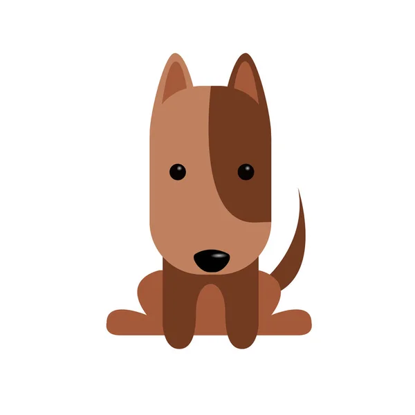 Geïsoleerde schattige hond — Stockvector