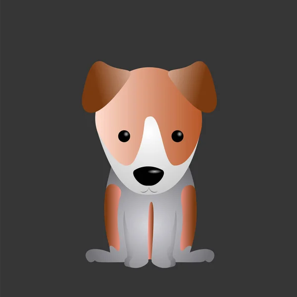 Geïsoleerde schattige hond — Stockvector