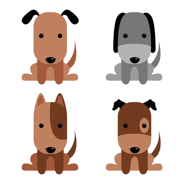 Set de perros lindos — Archivo Imágenes Vectoriales