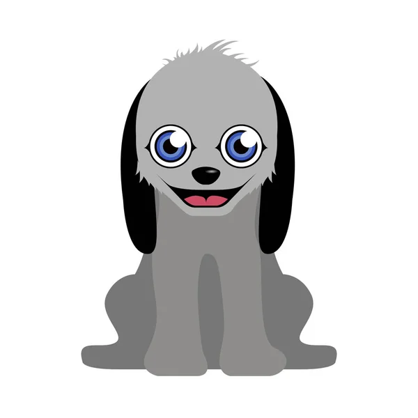 Aislado lindo perro — Vector de stock