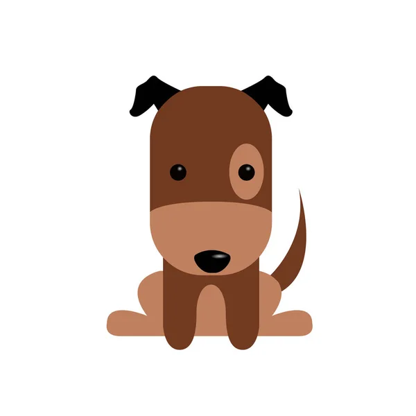 격리 된 귀여운 강아지 — 스톡 벡터