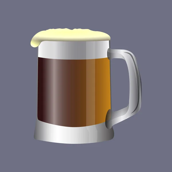 Ícone de cerveja isolado — Vetor de Stock