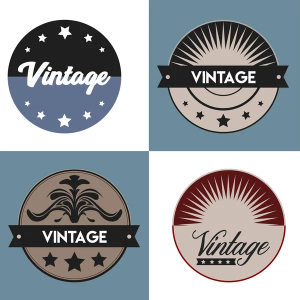 Conjunto de etiquetas vintage — Vetor de Stock