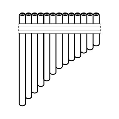 İzole Pan flütü anahat