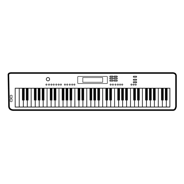 Esboço isolado do teclado — Vetor de Stock
