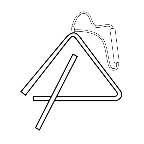 Esquema del instrumento de triángulo aislado — Vector de stock