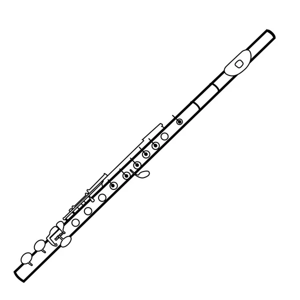 Izolované flétna kytara — Stockový vektor