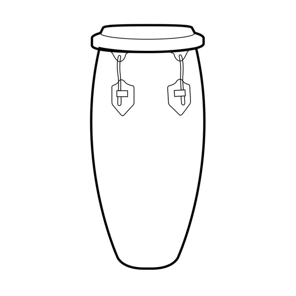 分離のコンガのドラムの概要 — ストックベクタ