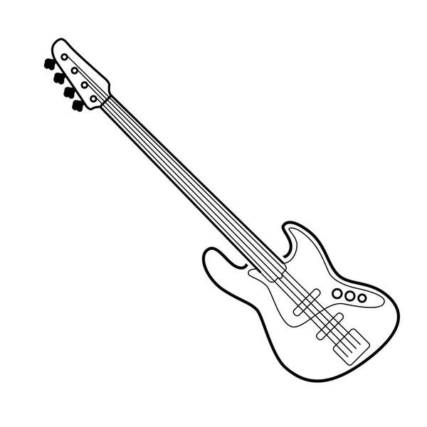 Isolated bass outline — Stock Vector