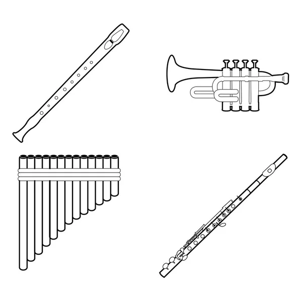 Set muziekinstrumenten — Stockvector